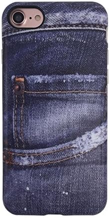 Iphone 7/8 Case, YOYOFOX Full Print IMD Anti-Scratch Shock Proof Anti Finger Print Flexible TPU Gel Case for iPhone 7/8 4.7 inch Display (Denim)