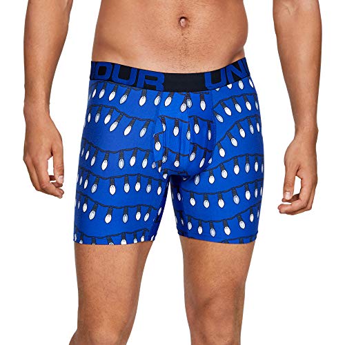Under Armour Men's Tech 6-inch Boxerjock , Academy Blue (415)/Wire , Large