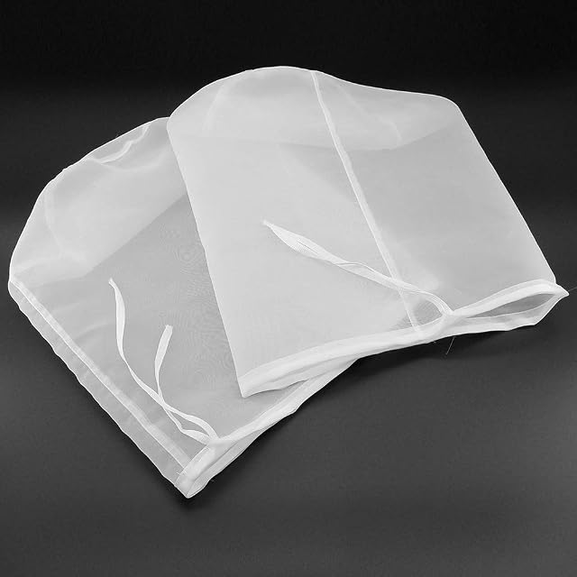 MoYouno 2 Pcs Cylinder Straining Bags,Jelly bags,Jelly bag fine mesh,Fine Filter Mesh Nut Milk Bag, Homemade Cold Brew, Yoghurt, Oat Milk, Smooth Filtration, Almond Strainer, 29 x 18cm, 120 Microns