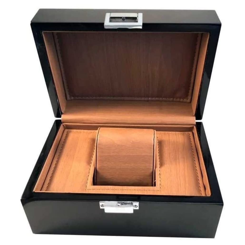 HVMBEUGOS Watch Box Watch Box Watch Display Case Jewelry Storage Box Black With Soft Pillow Watch Organizer Watch Storage (Black)