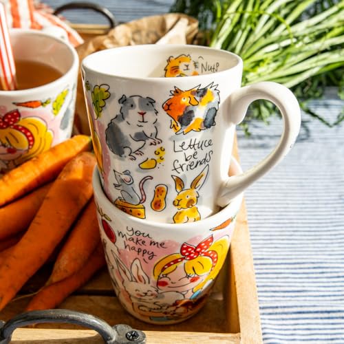 Blond Amsterdam Tasse 0,35L mit Nagetier-Motiven – Kaffeebecher mit Meerschweinchen, Hamstern & Kaninchen – Geschenkidee für Tierfreunde