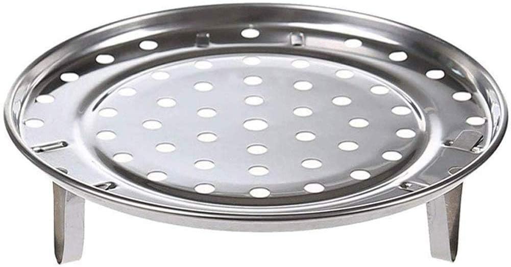 Round Stainless Steel Rack Inch Diameter Steaming Rack Stand Canner Canning Racks Steamer Stock Pot Steaming Tray Pressure Cooker Cooking Toast Bread Salad Baking (D=10.23")