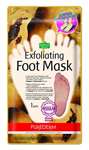 Shiny 3-Step Exfoliating Foot Peel Mask Booties by Purederm (2 Pairs)