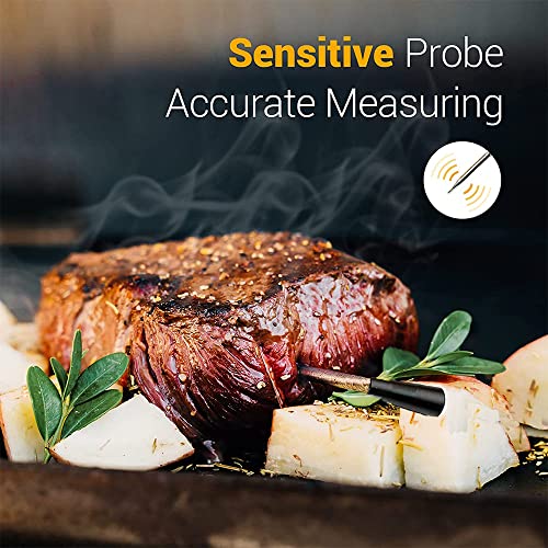 Wireless Meat Thermometer, Smart Bluetooth Meat Thermometer With 300Ft Wireless Range, Food Thermometer For Grill, Oven, Bbq, Kitchen, Smoker, Air Fryer, Rotisserie #TOP4