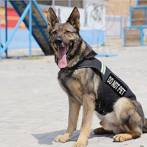 2 Stück Abnehmbare Patches, Diensthunde Aufnäher Hundegeschirr Patch Namenspatch, Geschirre Aufnäher Abnehmbar Taktisch, Magischer Aufkleber für Hundegeschirr