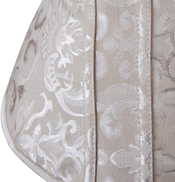 KSHUN Women's Sexy Satin Floral Boned Overbust Corset Top Lace up Back Underbust Body Shaper - Image 6