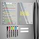 BIROYAL 2 Stück Wochenplaner Abwischbar, Acryl Wochenplaner Magnetisch, Kühlschrank Kalender Magnetisch, Transparent Planungstafeln mit 6 Whiteboard-Stift Haushaltsplan