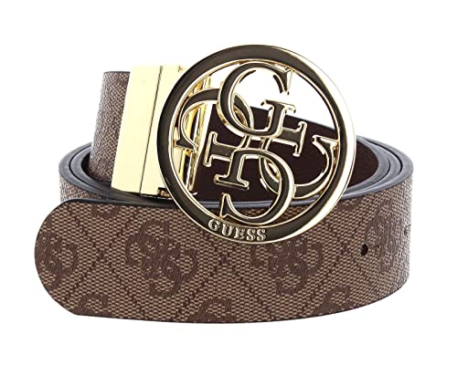 GUESS Damen Gürtel NELL braun/gold/dunkelbeige S (85)