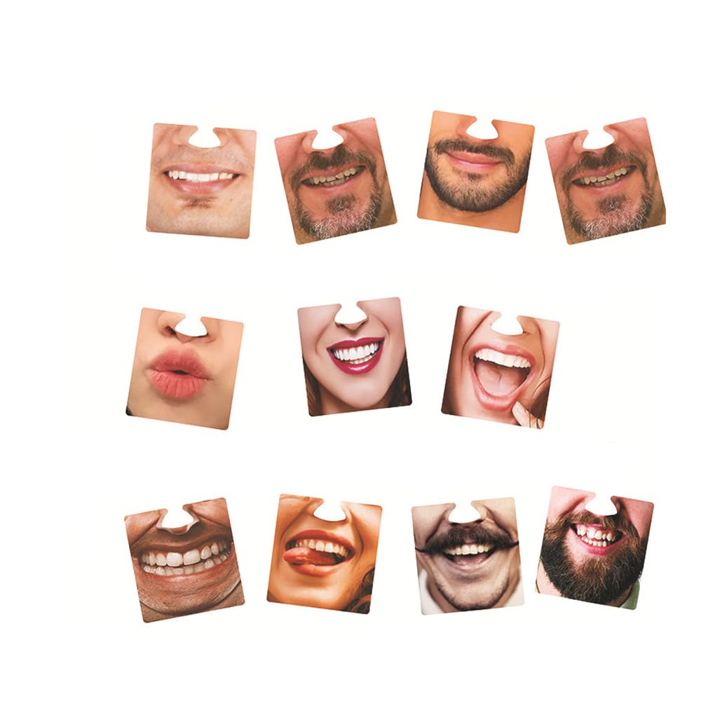 10 Sottobicchieri Divertenti Con Facce E Maschere Per Feste - Sottobicchieri Di Carta 9x9.5 Cm Per Birra E Drink