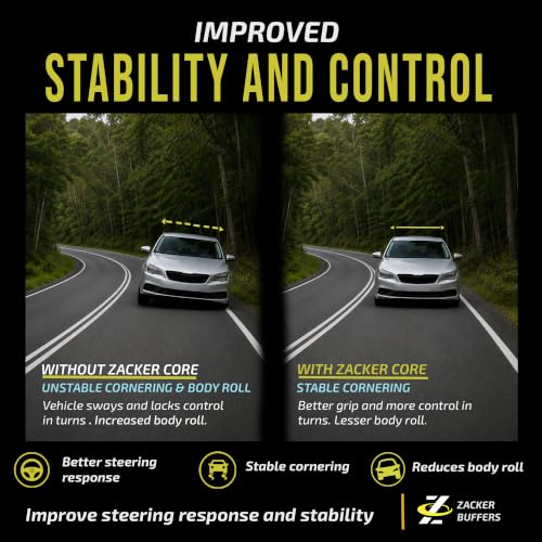 Image of Zacker Core Coil Spring Buffer for Maruti Suzuki Wagon R (2006 & After) (Front & Rear, 4 Pcs) - Thermoset PU Suspension Buffer for Enhanced Ride Comfort, Ground Clearance & Stability