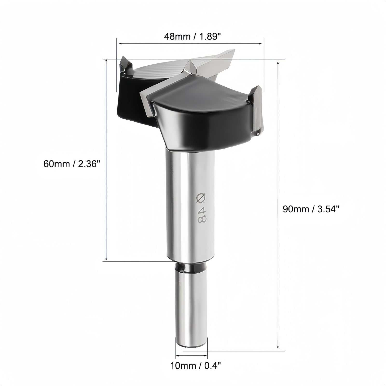 Boxonly Woodworking Hole Opener Drill Bit 48mm,Forstner Drill Bits Tungsten Carbide Wood Hole Saw Hinge Drilling Boring Bit Cutter - Image 4