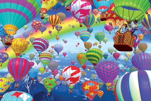 Puzzle 1000 piezas con encaje de precisión y diseño Toynk Floating Felines