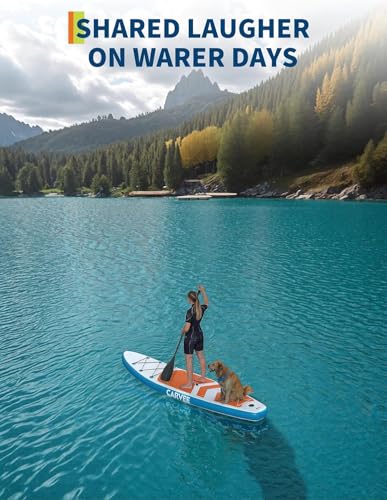 Inflatable Paddle Board for Adults, 10'6"/11" Inflatable Stand Up Paddle Board with Premium Accessories, Non-Slip EVA Deck, Ultra-Light Carry Bag, Pump, SUP Board for Adult