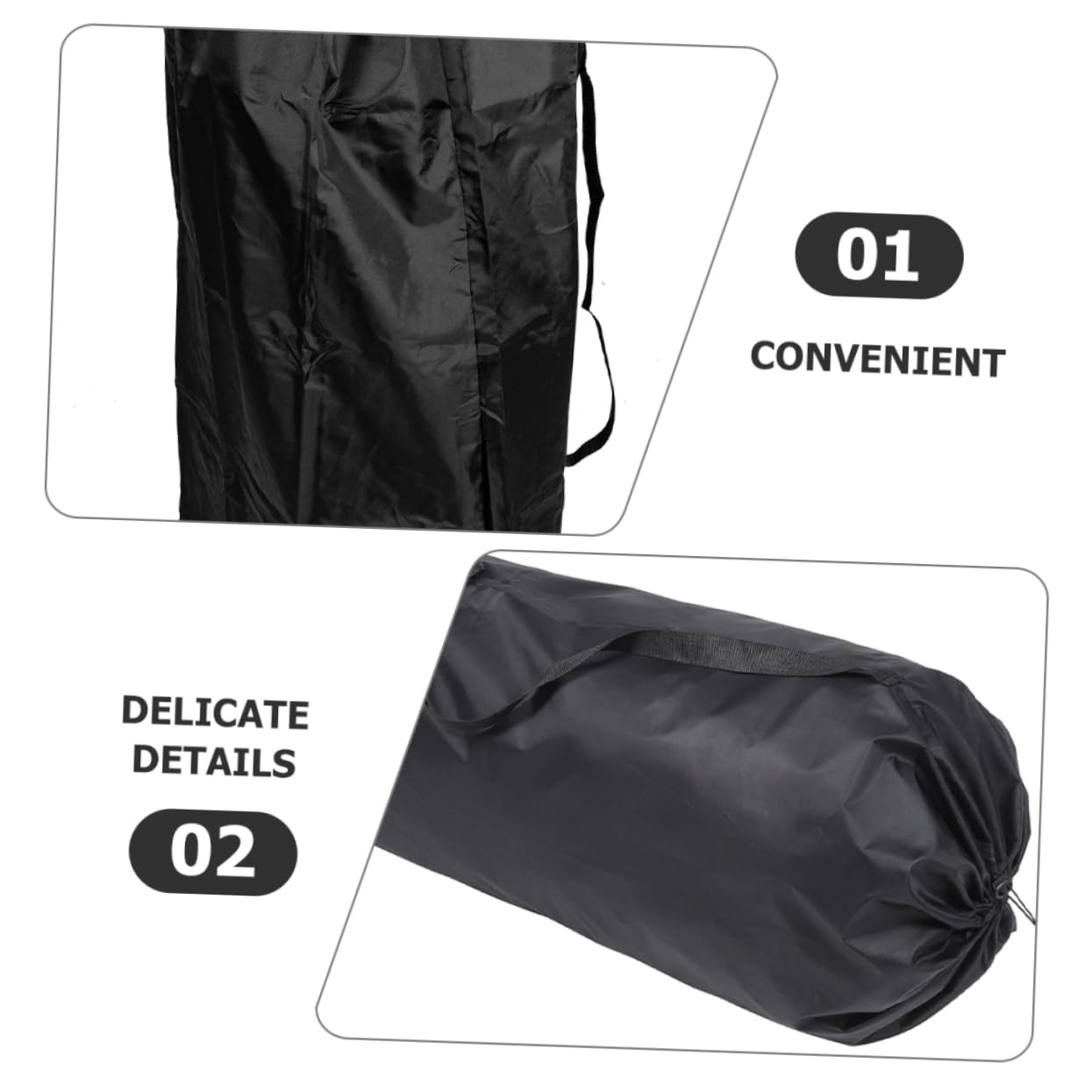 Yardwe 3 Set Set Di Borse Da Viaggio Per Passeggino Sacchetti Sottovuoto Per Piumini Borsa Custodia Per Piumino Coperchio Contenitori Trasparenti Con Coperchi Stoffa Black 2 Pezzi * 3