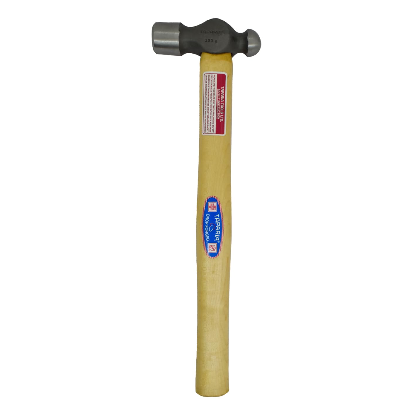 Taparia WH 200 B Steel (200g) Ball Pein Hammer with Handle (Beige and Black)