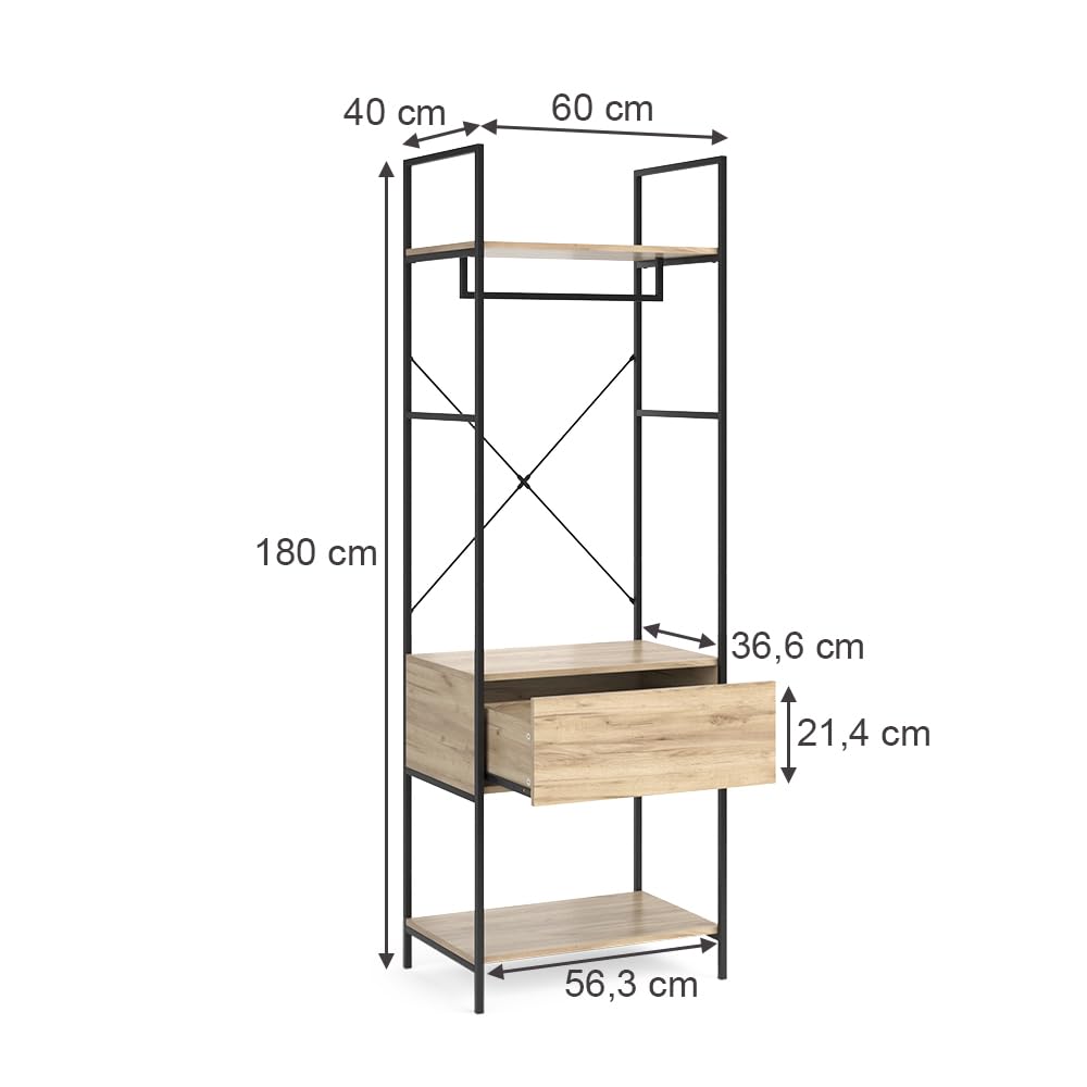 Vicco Armadio multifunzione Enya, Legno, 60 x 180 cm