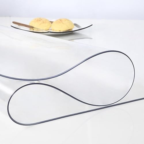 Tapete protector transparente de PVC de 0.069 pulgadas de grosor, tapete de plástico transparente sin olor, resistente al calor, lavable, 12 x 28