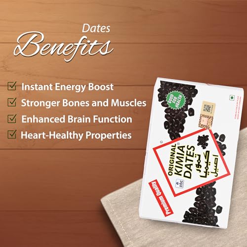 Image of Kimia Dates Original Mazafati Dates - Pack of 5 (500gm Each) | Juicy & Delicious Khajoor, Khajur | Healthy Snacks | Rich in Fibre | Perfect for Snacking (Carton Box)