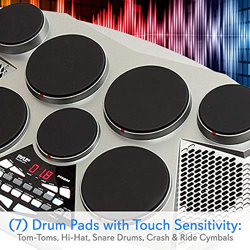 Pyle Pro Electronic Drum kit Portable Electric Tabletop Drum Set