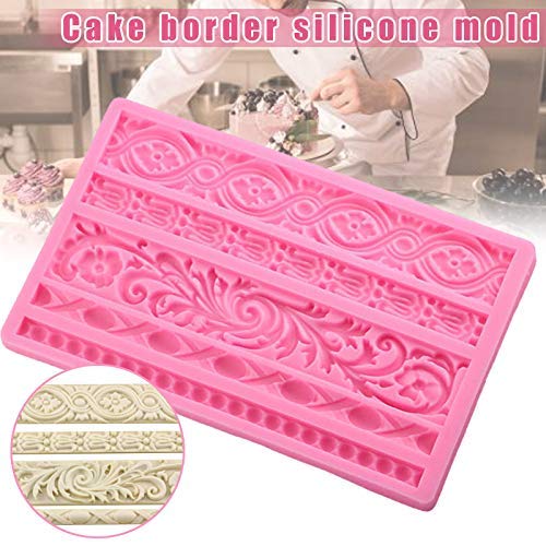 Abilieauty DIY Baroque Relief Border Cake Mold Silicone Cake Decorating Fondant Tools Chocolate Candy Mold