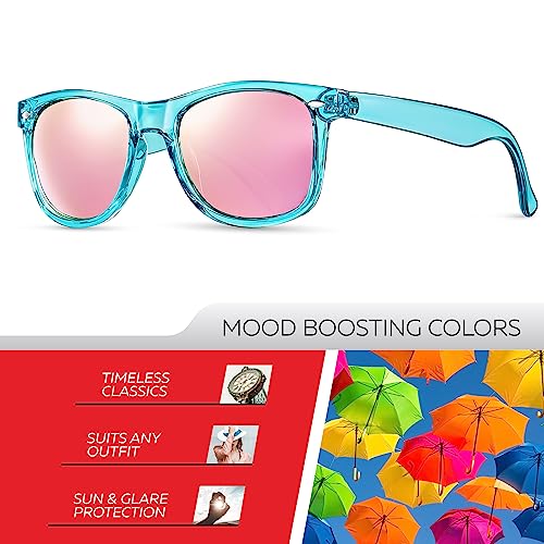 Image of Retro Rewind Polarized Sunglasses for Women Men - UV400 Classic Square Vintage Shades Trendy Unisex Sun Glasses