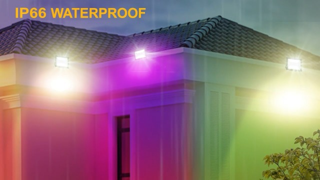 FARO FARETTO A LED RGB + CCT ESTERNI 15W CON TELECOMANDO IR PROIETTORE