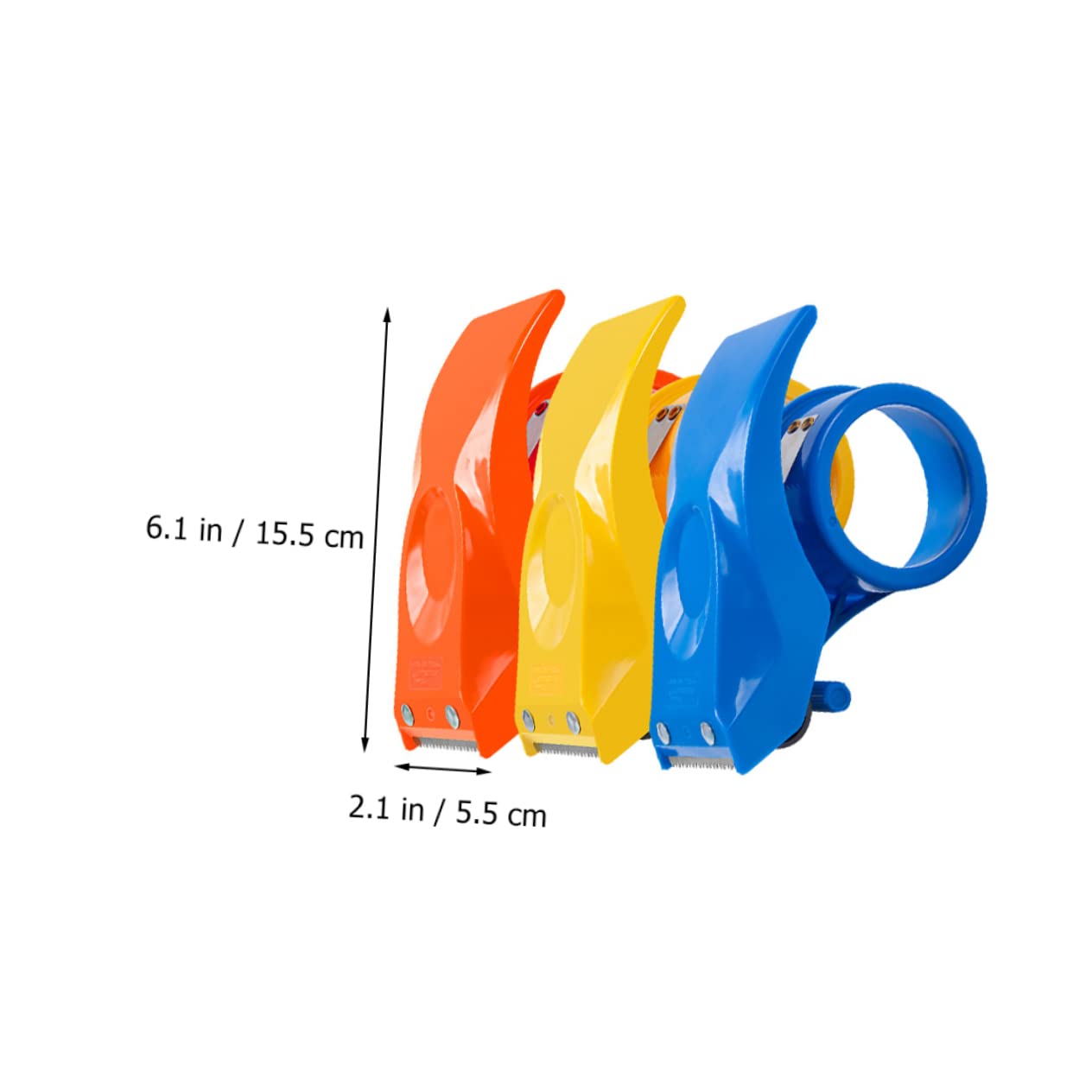 LALAFINA 3 Sätze Klebebandabroller Set Aus Kunststoff Tape Cutter Für Versand Und Verpackungsarbeiten Geeignet Für Breites Klebeband Einfaches Schneiden Und Handhabung 3 Stücke * 3