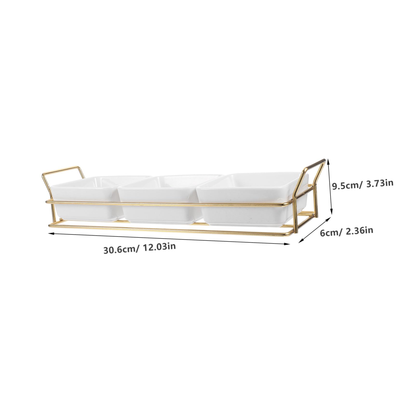 ABOOFAN Vassoio Porta Frutta Secca in Ferro e Ceramica con Design Elegante, Stabile e Funzionale per Cucina e Casa, Set per Snack e Dolci