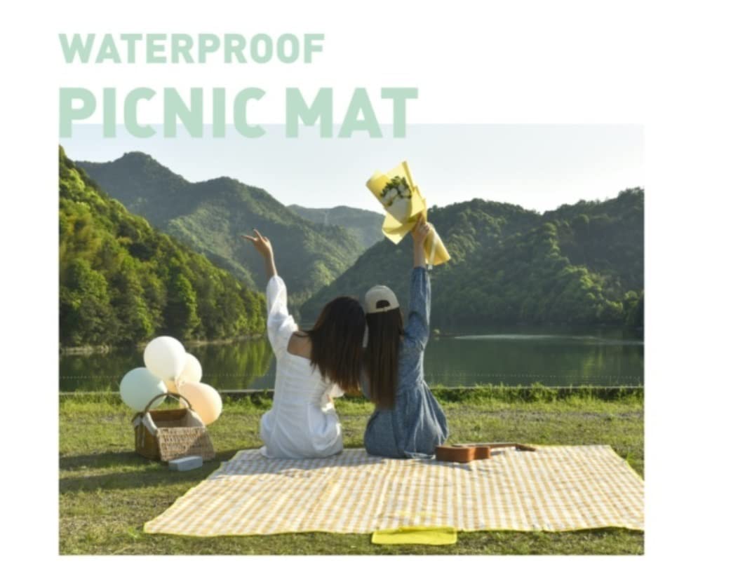 Koc Piknikowy Mata Piknikowa Przenośny koc piknikowy na zewnątrz Mata kempingowa do parkowania na piesze wycieczki do rodzinnego kempingu na trawie Koc Plażowy Do Parku(78.8inx78.8in.)