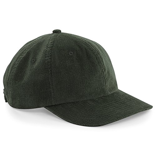 Image of Beechfield Mens Heritage Cord Cap (One Size) (Dark Olive)
