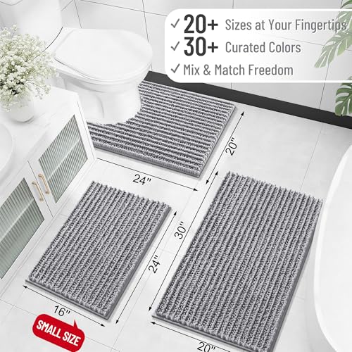 Save 44% on OLANLY Soft Chenille Bathroom Rug Mat - Non-Slip & Washable