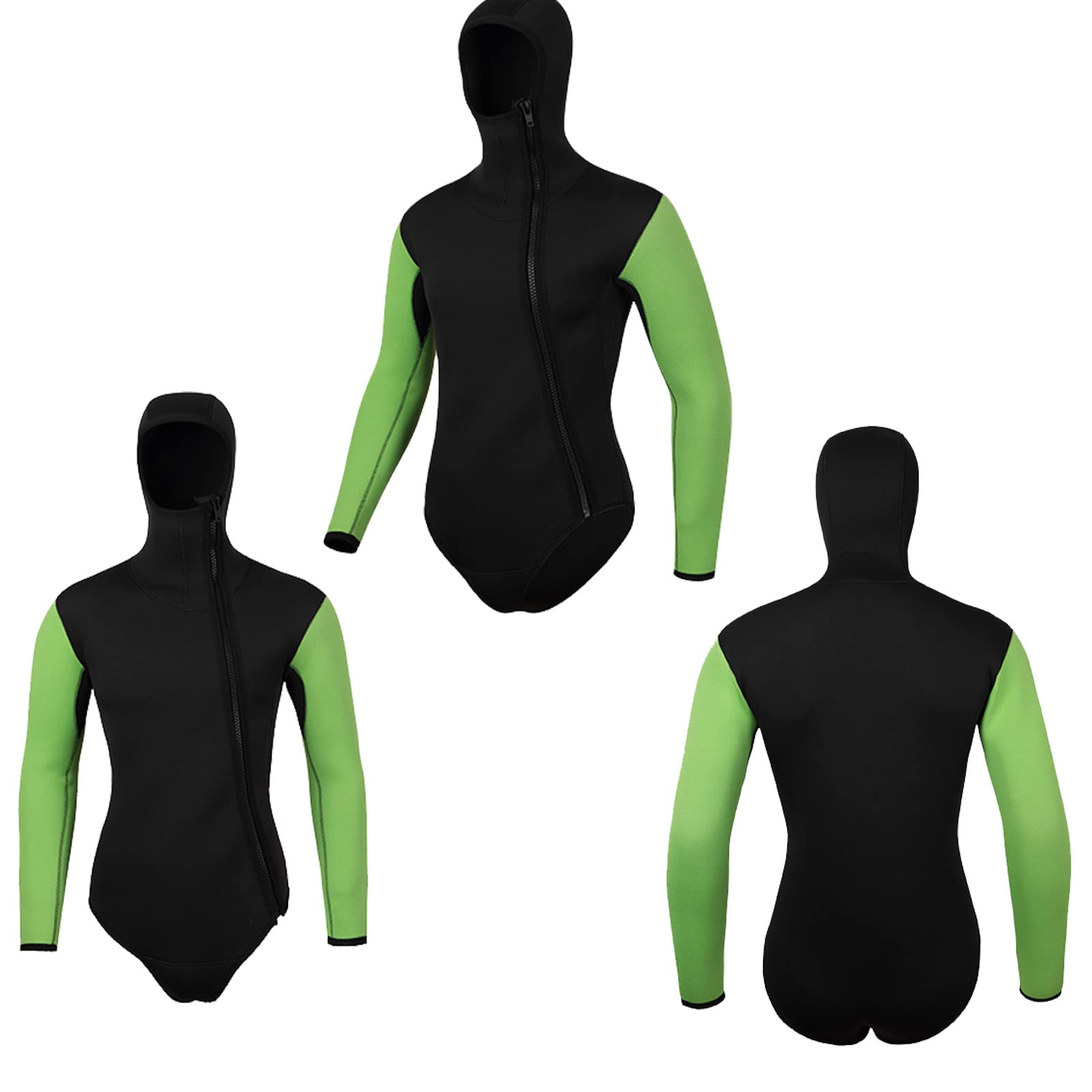 ネオプレン フルスーツ フード付き（サイズは画像に） ウェットスーツ メンズ 3mm フルスーツ 胸スキン ロングスリーブ