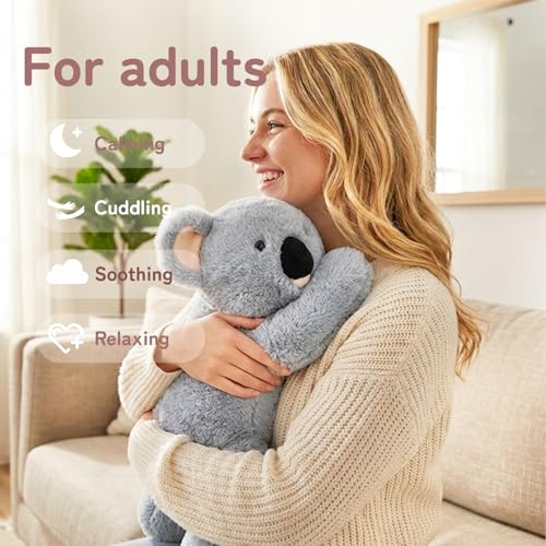 Image of Niuniu Daddy Koala Weighted Stuffed Animals, 20 Inch 3.3 lbs Weighted Plushies, Heavy Calming Body Pillow for Sleeping, Sensory Lying Lap Pad Toy Huggable Gift for Kids and Adults