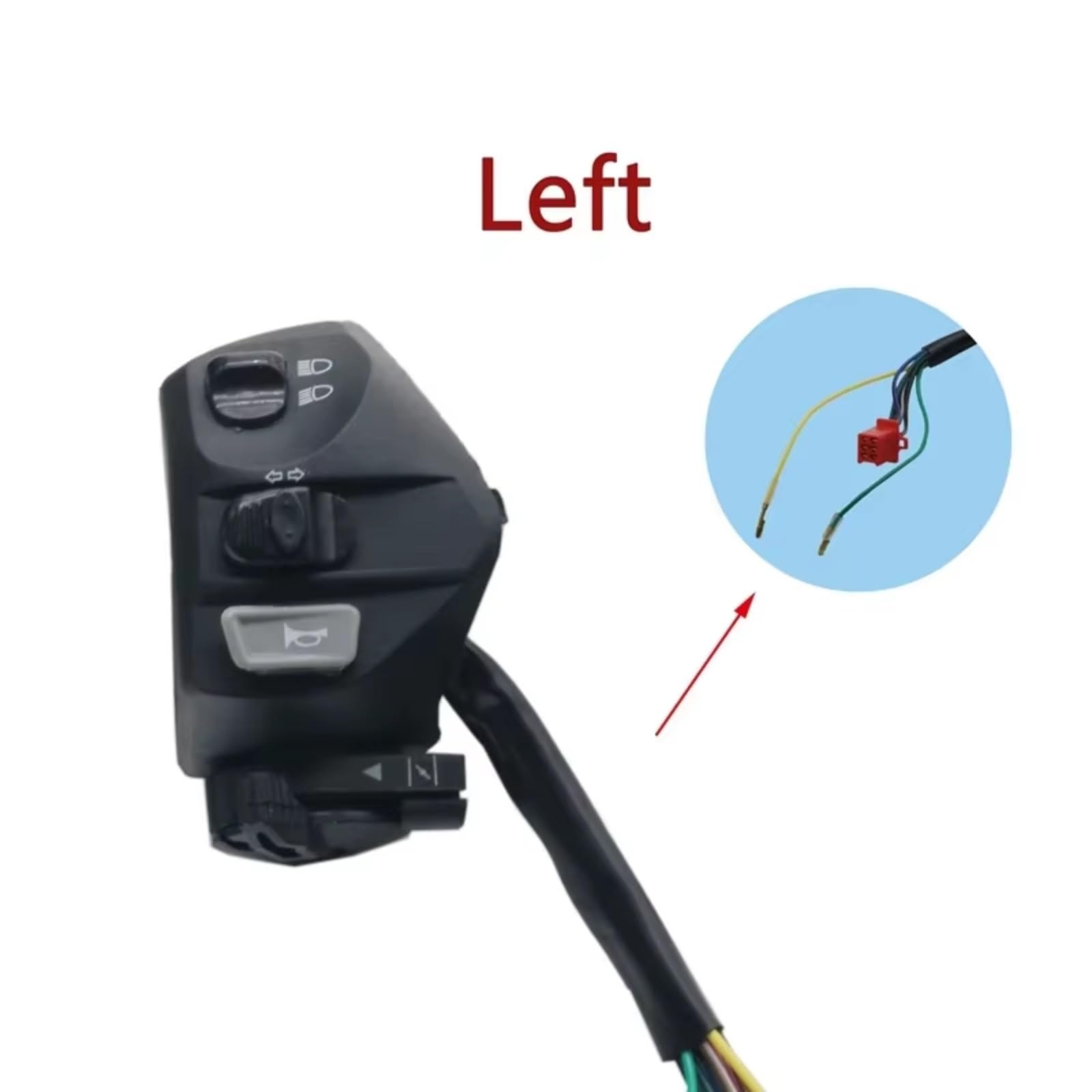 Interruptor señal moto Interruptor De Motocicleta Control De Manillar Para Botón De Bocina Universal Señal De Giro Bicicleta Eléctrica Luz De Para Vespa
