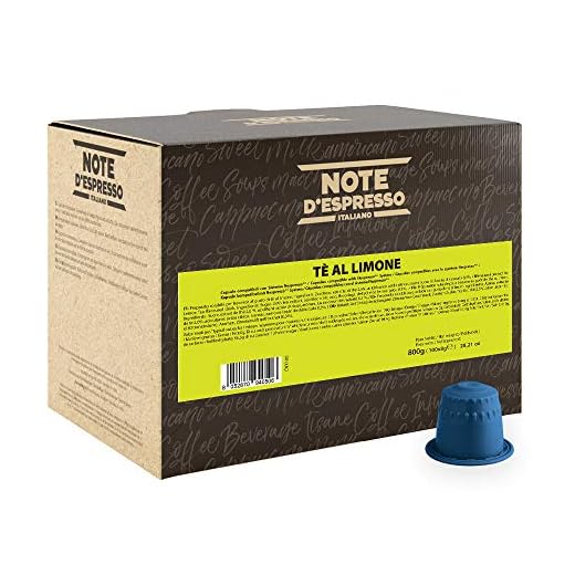 Note D'Espresso - Cápsulas de té al limón, 8 g (caja de 100 unidades)