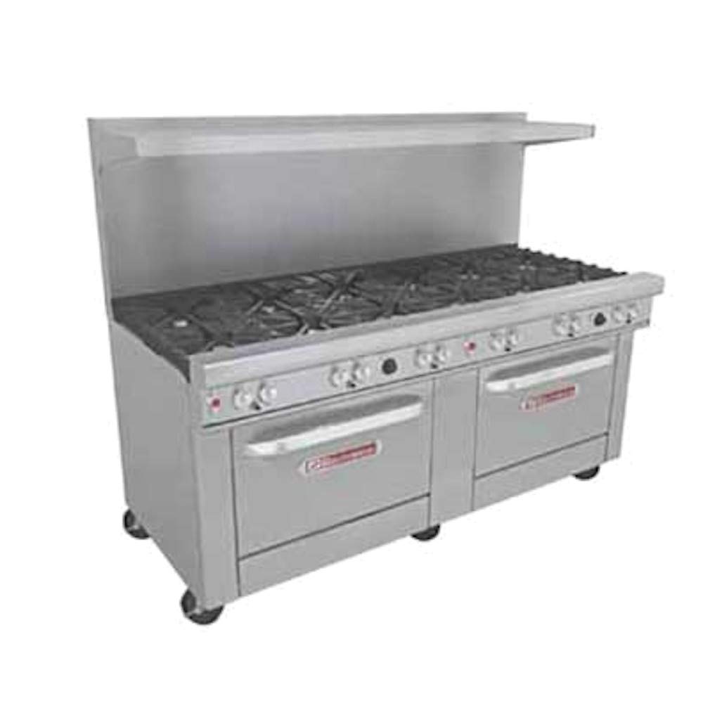 Southbend 72" Ultimate Restaurant Gas Range w/ 3 Star-Saute Burners by South Bend – 3.9 cubic_feet, Iron, Stainless-Steel, Model 4725DD-3CR