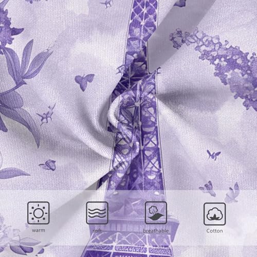 Eiffel Tower Lavender Color Toddler Underwear Custom 2t Cotton Girl Panties Cute Stylish Undies Kids Briefs3