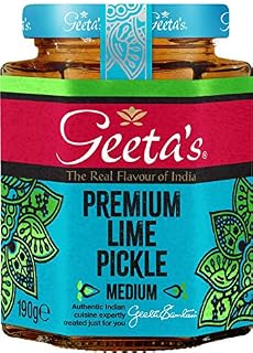 Geeta's Premium Lime Pickle Chutney, 190g, Pack of 6