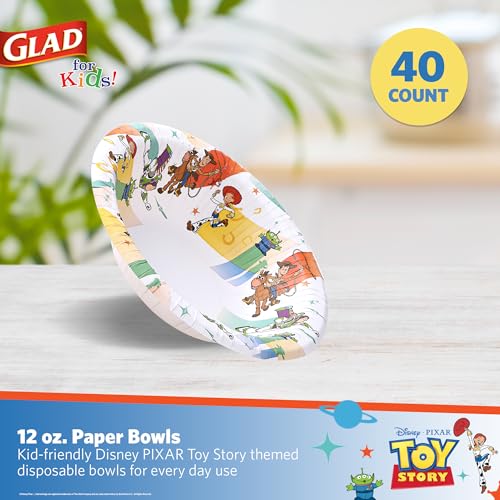 Glad for Kids Disney Pixar Toy Story Disposable Bowls, 12 Oz, 40 Ct, 8-Pk - image 4