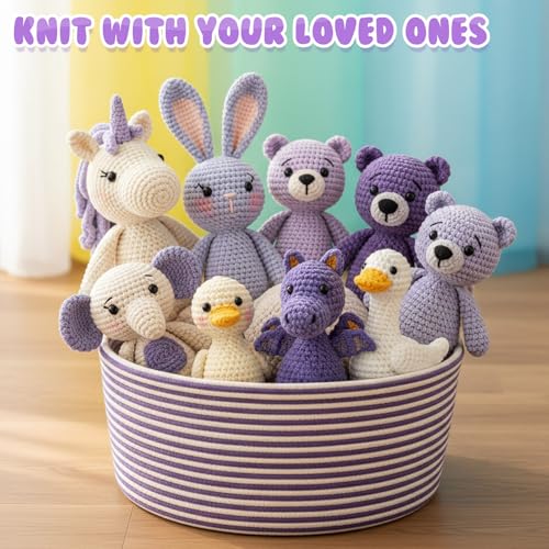 Image of Buryeah 8 Pack Chunky Chenille Yarn for Crocheting Soft Thick Fluffy Yarn for Hand Knitting Bulky Velvet Blanket Plush for Weaving DIY Crafts Each 3.5 oz 55 Yards (Purple Series)