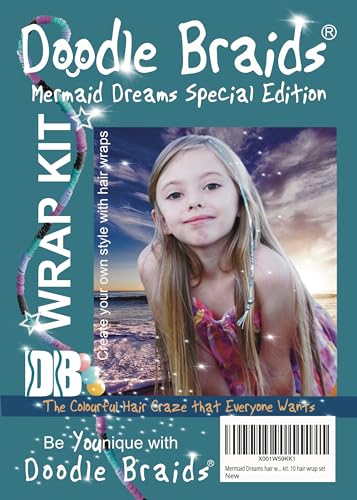 Mermaid Dreams hair wrapping kit, girls’ hair accessories and extensions, hair salon kit