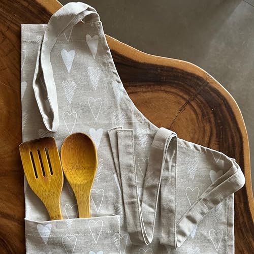 Image of Oak & Lily 100% Cotton Kitchen Apron | Fully washable with large front pocket | European quality | Made for Indian sizes