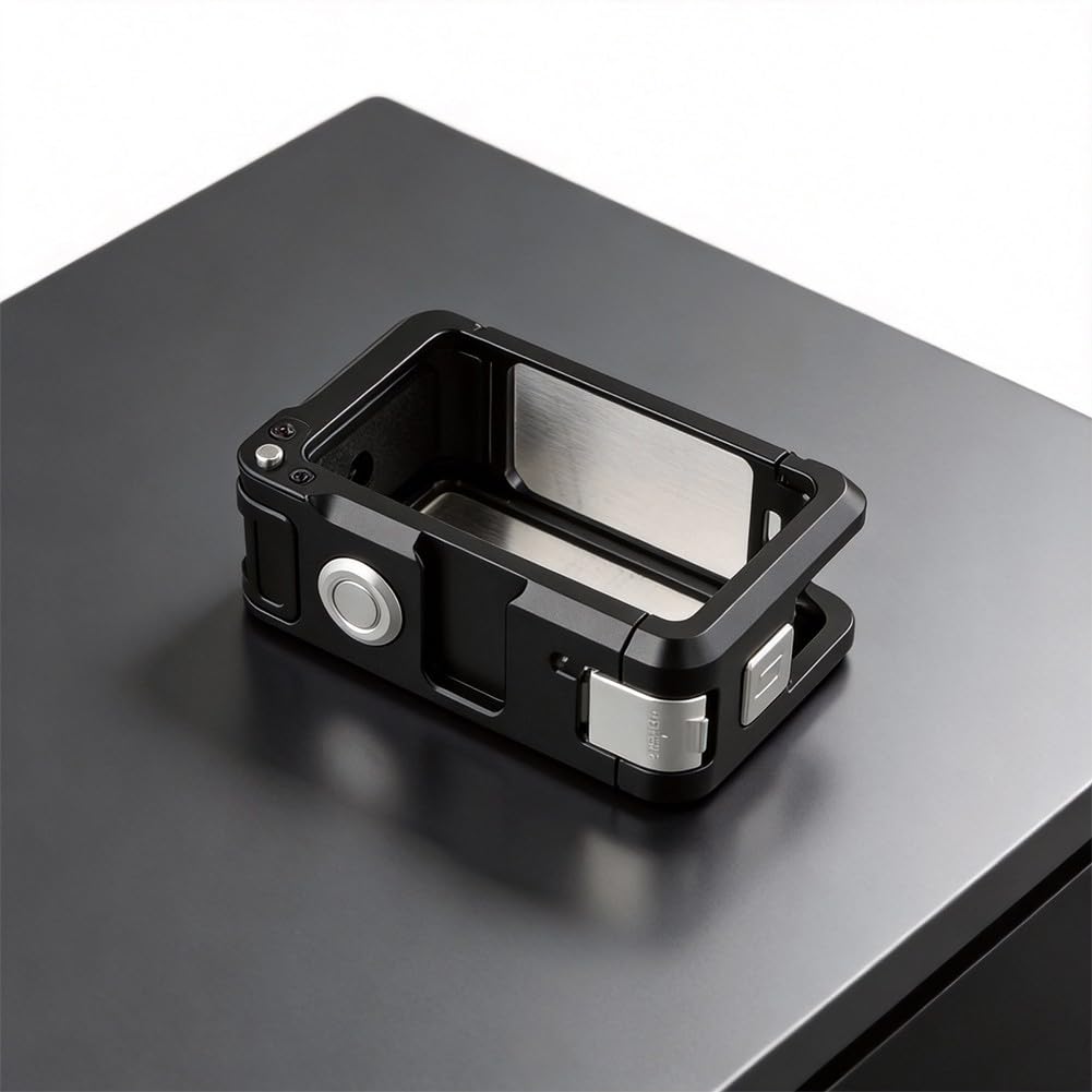 Cage métallique robuste pour DJI Action 6 conçue pour protéger contre les chutes, les rayures et l'exposition environnementale lors d'une utilisation active