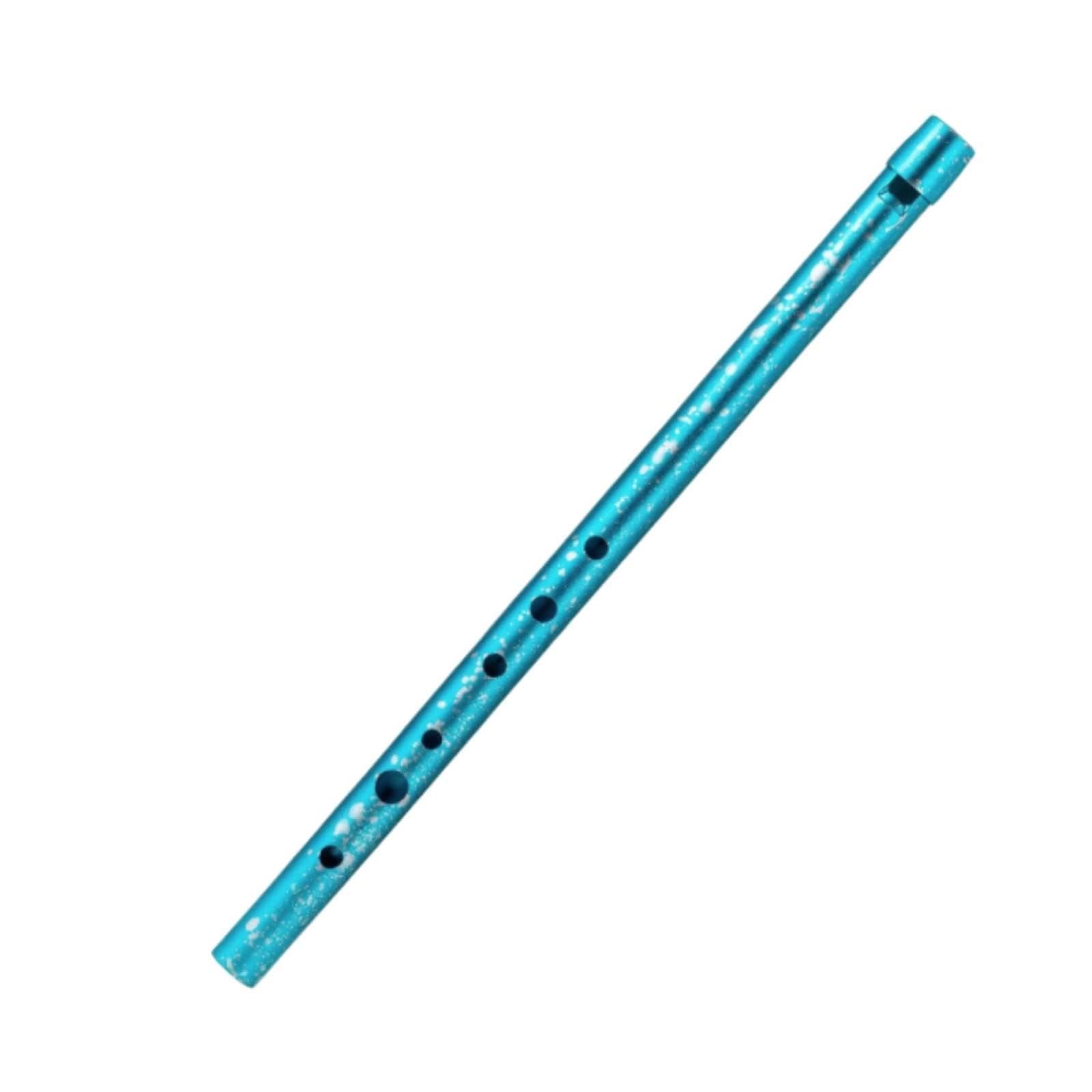 Traditional Whistle Student-Friendly Tin Whistle Metal Wind Instrument for Beginners, Students, Rehearsal Lessons Polka Dot Blue-image-25