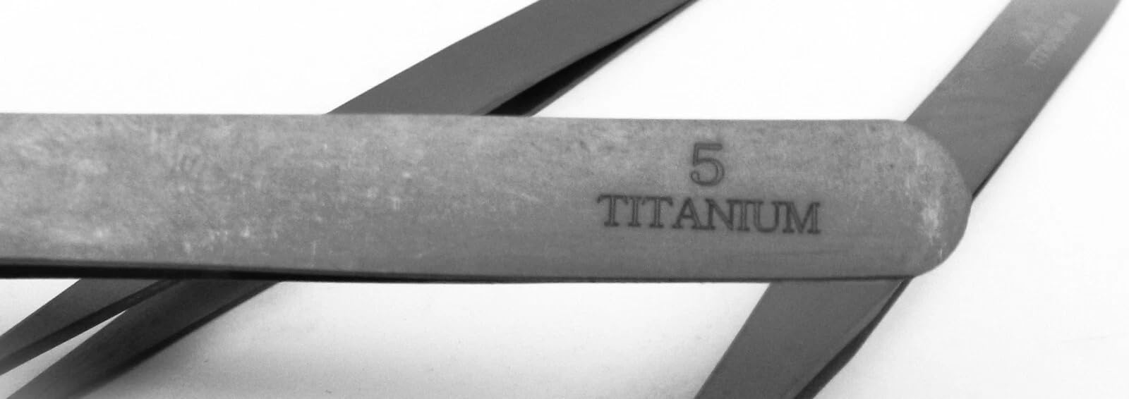 Set di 3 pinzette di precisione in titanio, ultra leggere, non magnetiche, ad alta temperatura, stile #1 - #5 - AA