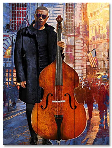 Bass Man Wood Art Print from Artwork by Artist Lisa Sofia Robinson 18