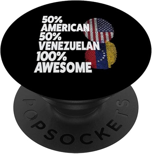 50% American 50% Venezuelan 100% Awesome Venezuela PopSockets Standard PopGrip
