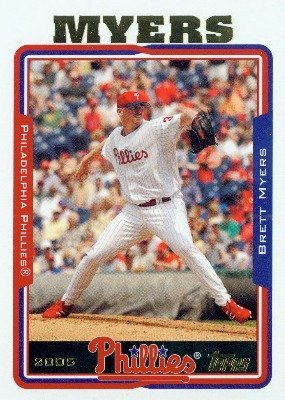 2005 Topps Baseball Card # 69 Brett Myers Philadelphia Phillies