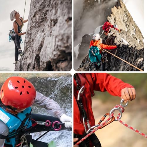 YAPJEB 35 kN Figure 8 Descender Climbing Rescue Gear Heavy Duty Belay Device Rappel Rigging Device Downhill Equipment for Rock Climbing Peak Rescue (Red)