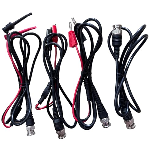 Image of Universal Oscilloscope Probe Kit, 100MHz Oscilloscope Clip Probes with Accessories Kit, 6PCS Test Lead Kit